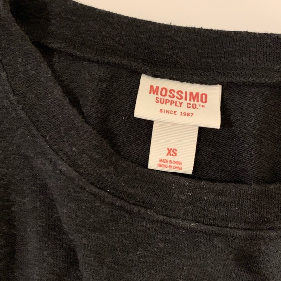 Mossimo Charcoal Gray Cropped Pullover Sweater - Picture 3 of 5